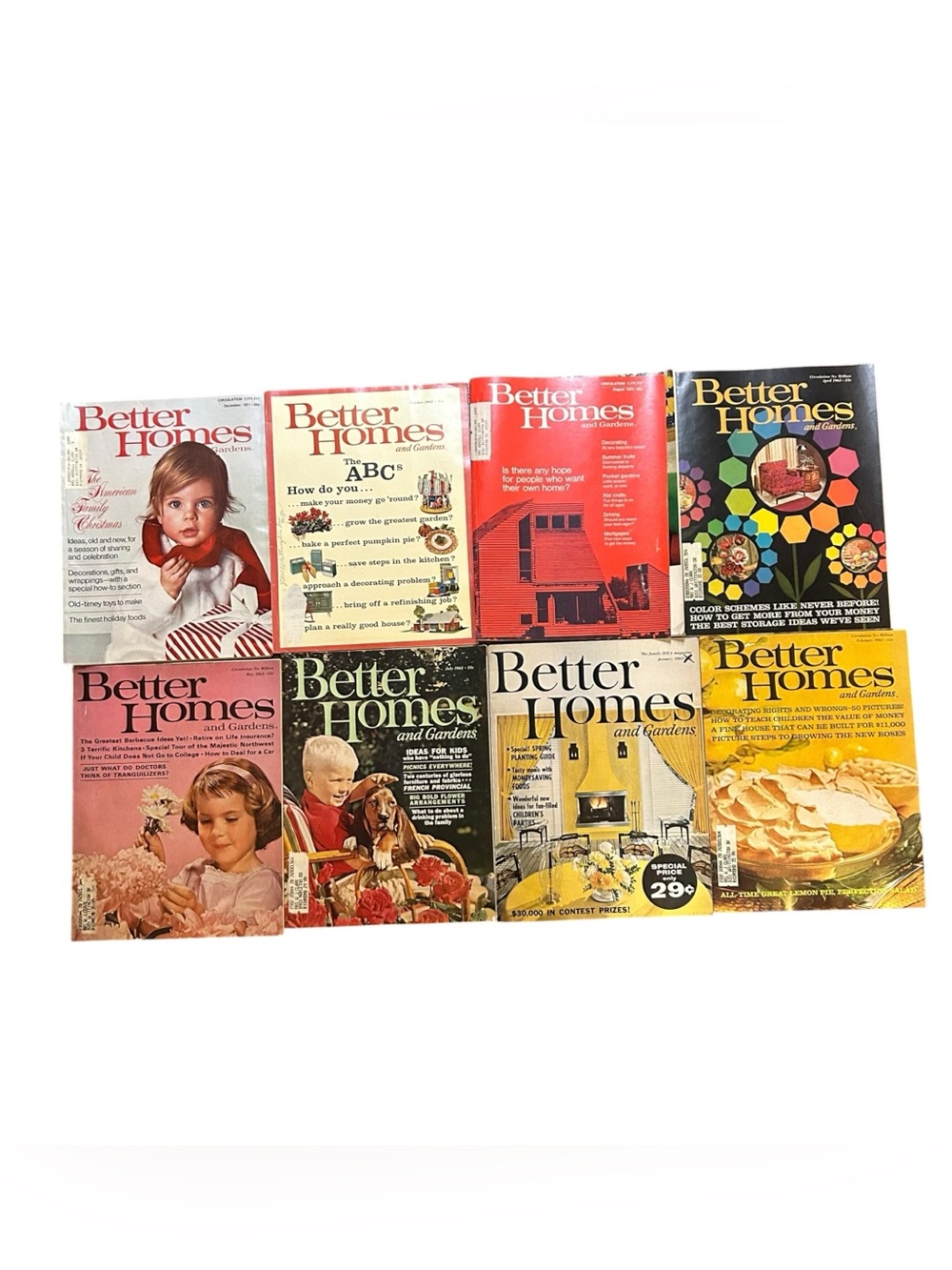 Better Homes Gardens Magazine Lot 8 1962-1971 Mid Century Ads MCM Vintage